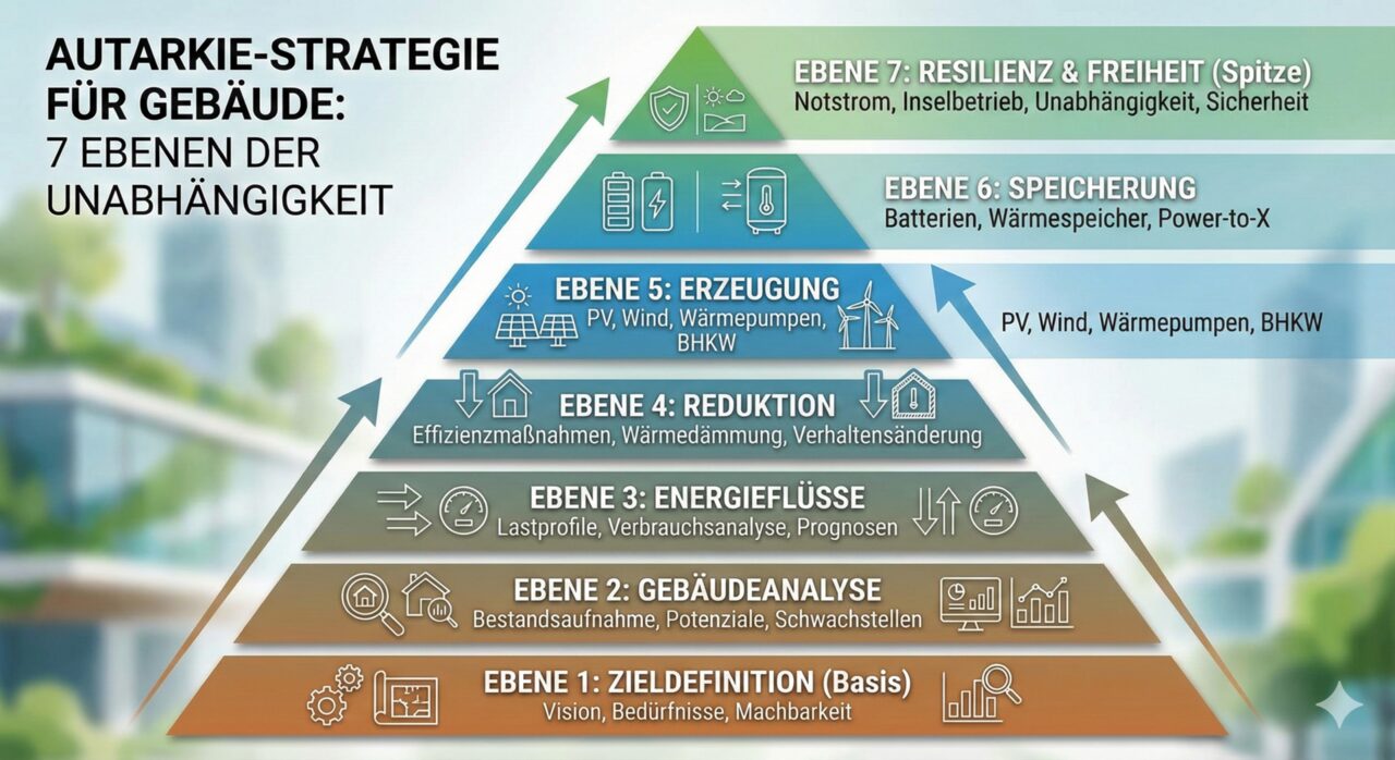 Autarkie-Strategie für Gebäude: 7 Ebenen der Unabhängigkeit