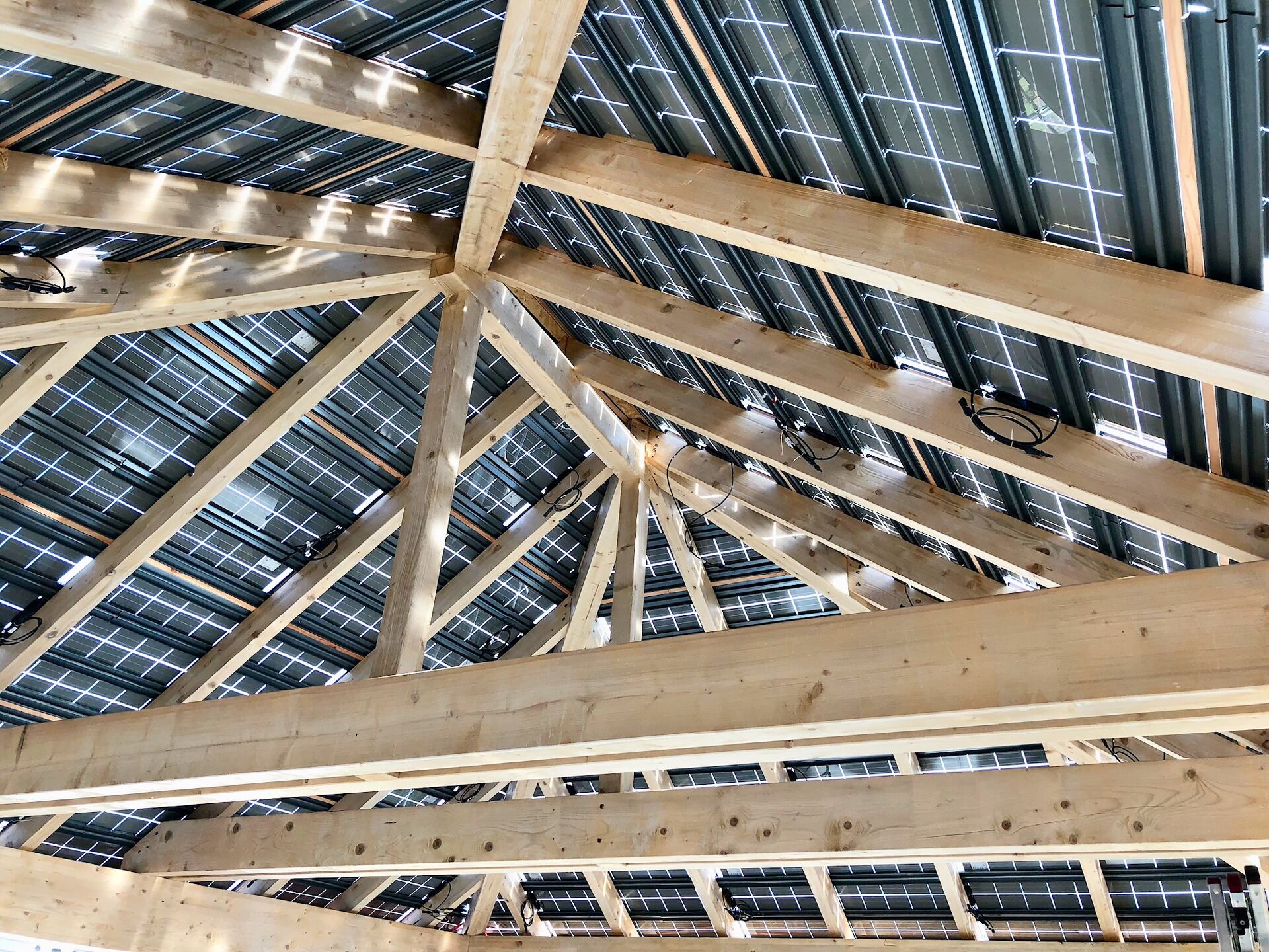 Solar-Dachkonstruktion mit Holzbau — Architektur und Energie vereint